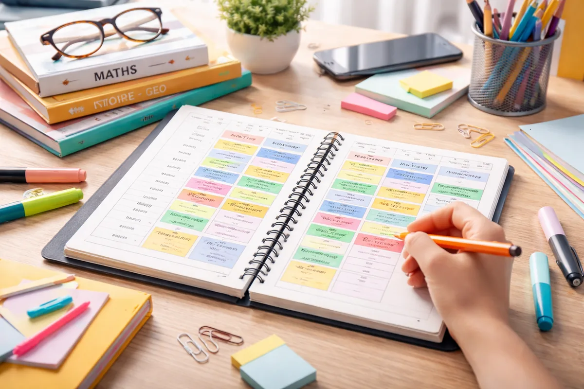 Comment utiliser un planning gratuit pour optimiser ses révisions Bac et Brevet