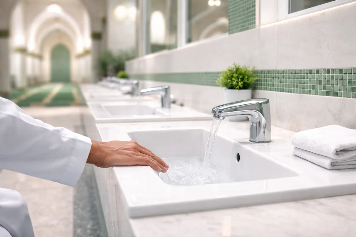 Comment assurer une bonne hygiène des lavabos d'ablutions en mosquée avec céramique antibactérienne